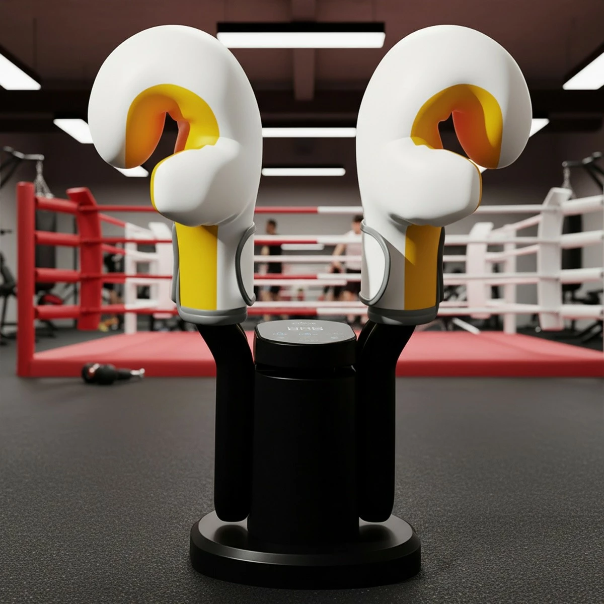 Tharëse këpucësh Media-Tech MT6539, rregullim automatik 40-55°C, ozon 50 mg/h, timer 15-360 min, panel dixhital, mbrojtje nga mbinxehja, e zezë/e verdhë