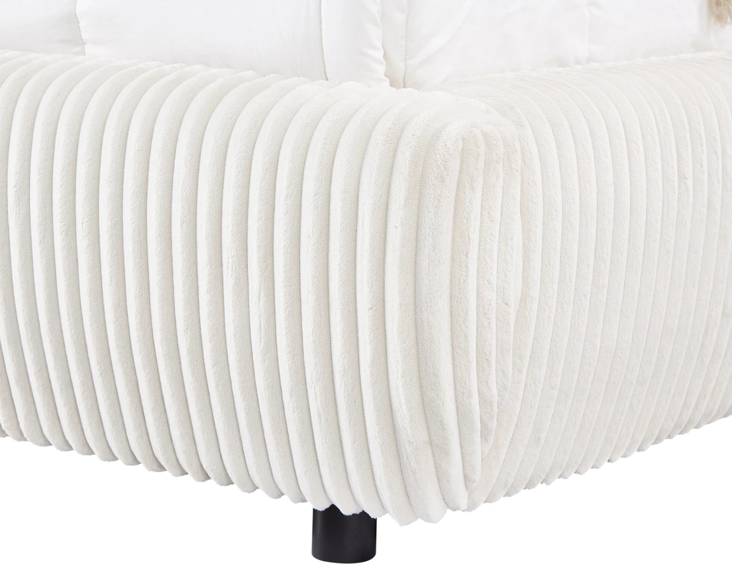 Krevat dopio me hapësirë për depo, material leshi sintetik, bezhë, KALLY FH729.03, dyshek 160x200cm