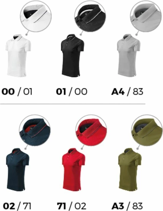 Fanellë polo për meshkuj Malfini, e zezë