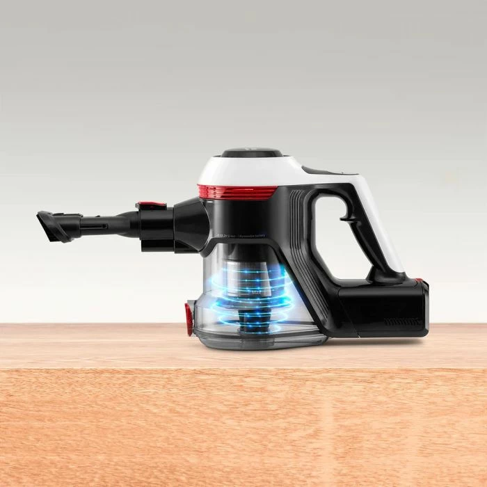 Fshesë me korent pa kabllo (upright) UFESA Inspire U3 Digital 22.2V 130W, bateri Li-ion 2200mAh, depo 0.8L, deri 40 min, bardh/zi/kuqe