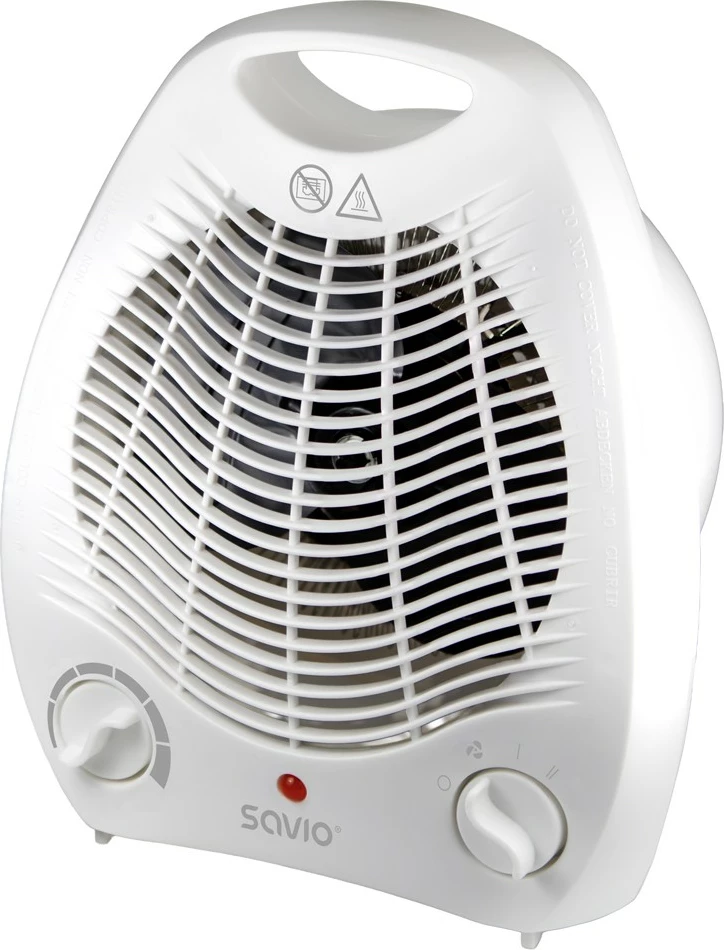 Ngrohëse me ventilator, Savio AD-02/W, 2000 W, 3 modalitete, termostat, mbrojtje nga përmbysja dhe mbinxehja, kabllo 1.5 m, e bardhë