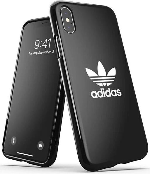 Mbështjellës Adidas OR Snap Case Trefoil për iPhone X/XS, zi