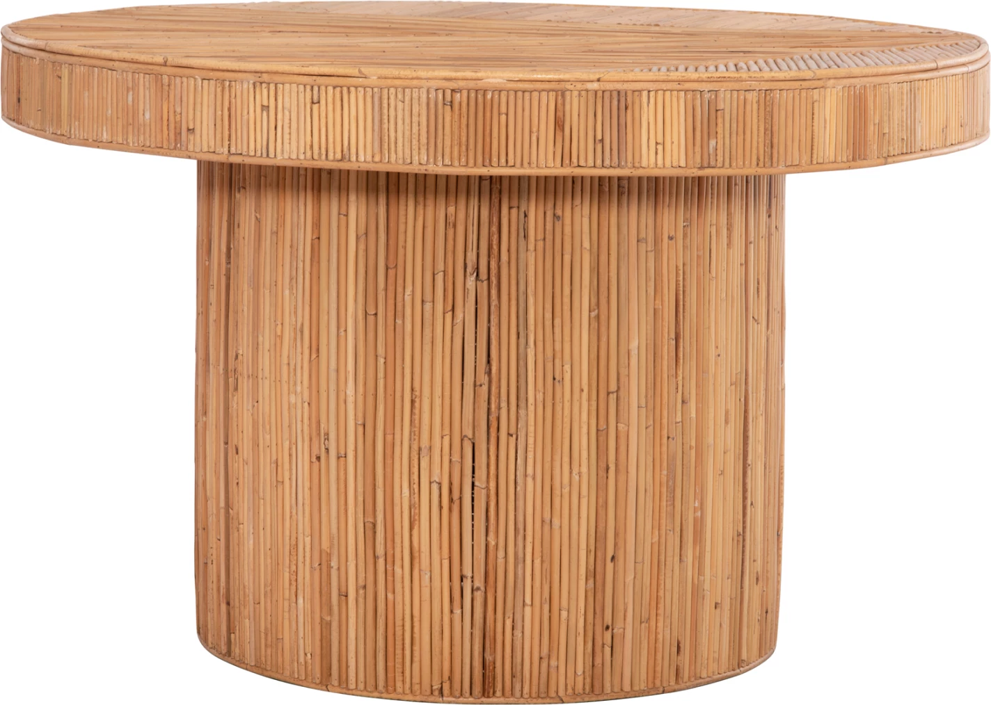 Tavolinë ngrënieje rrethore Gatsby, rattan natyral, Φ120x76H cm