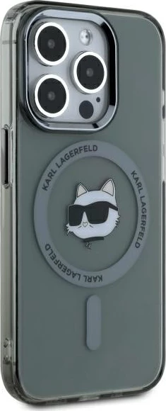 Mbështjellës Karl Lagerfeld KLHMP15XHLSCHK për iPhone 15 Pro Max 6.7", MagSafe, i zi