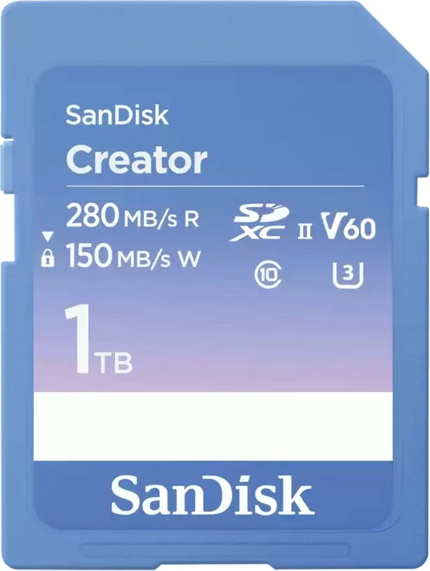 Kartelë memorie Sandisk Creator SD UHS-II 1TB, blu