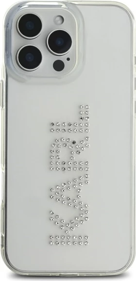Mbështjellës Karl Lagerfeld KLHCP16XHKLSTDCT për iPhone 16 Pro Max 6.9", transparent
