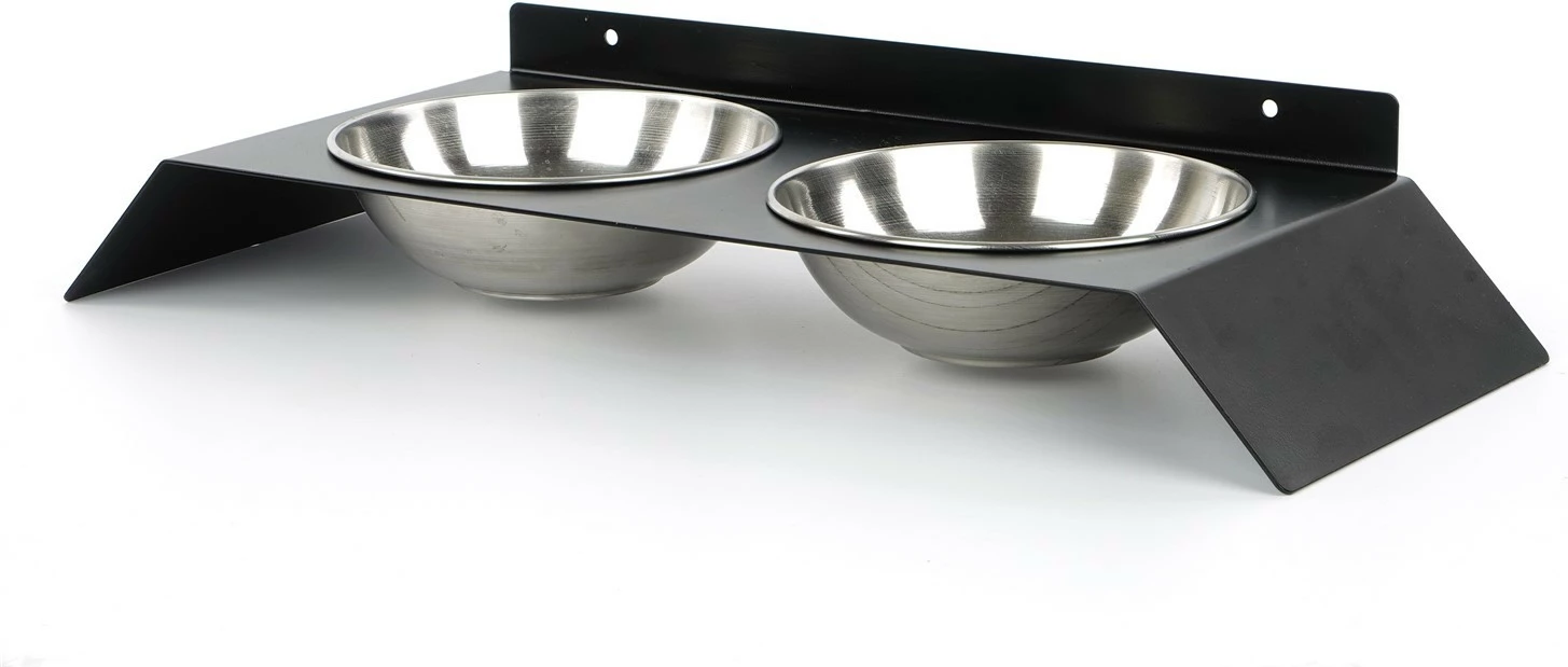 Enë ushqimi për kafshë, metalike, e zezë, Hanah Home Pet018