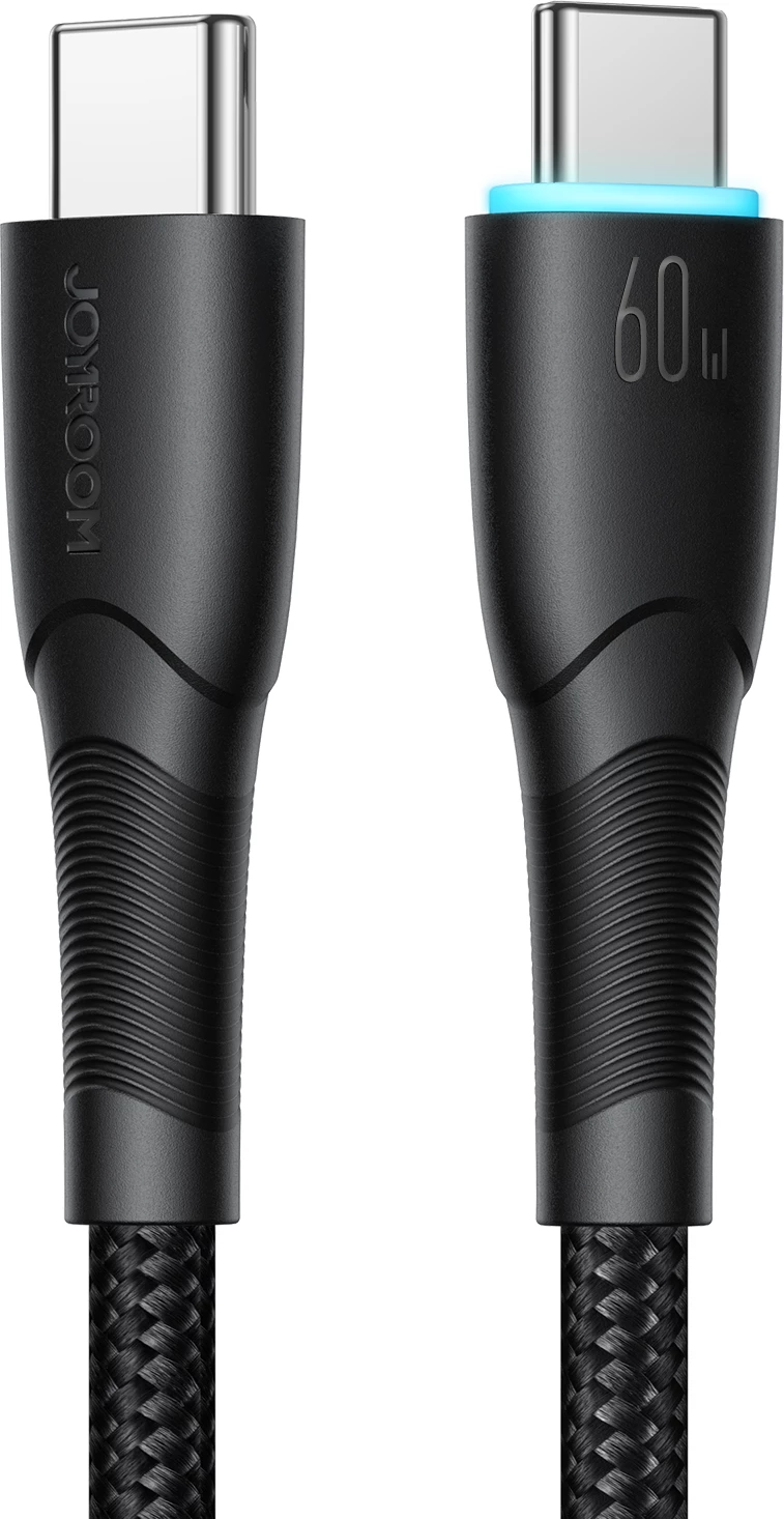 Kabllo USB-C në USB-C Joyroom Starry Series SA32-CC3, 1m, 60W, e zezë