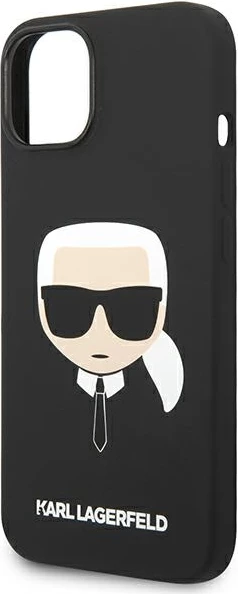 Mbështjellës Karl Lagerfeld KLHCP14MSLKHBK për iPhone 14 Plus 6.7", silikon, i zi