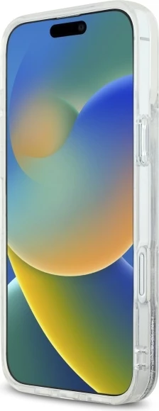 Mbështjellës Karl Lagerfeld Liquid Glitter Karl Head MagSafe për iPhone 16, Transparent