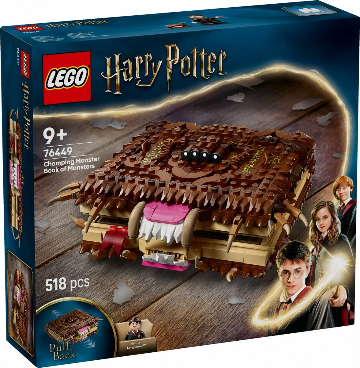 Set LEGO Harry Potter 76449, The Monster Book of Monsters me dhëmbë, 518 pjesë