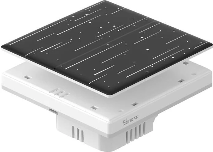 Kapak dekorativ Sonoff T5-2C-86-star për çelës të mençur, plastikë, zi