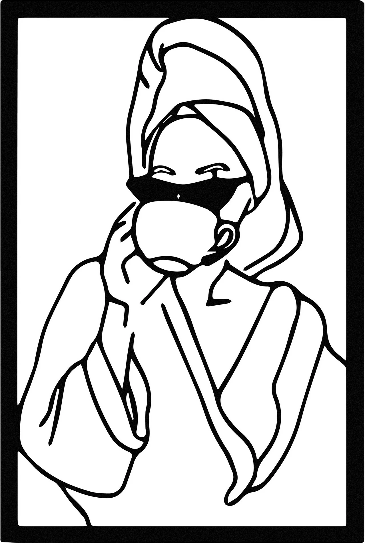 Aksesor muri dekorativ prej metali, Wallity, Coffee Time