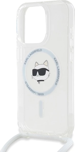 Mbështjellës Karl Lagerfeld IML Choupette Head & Cord MagSafe për iPhone 14 Pro, Transparent