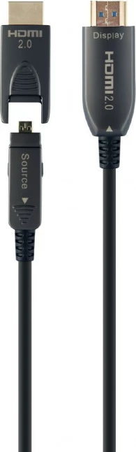 Kabllo HDMI Gembird CCBP-HDMID-AOC-50M, 50m, Ultra HD 4K, e zezë