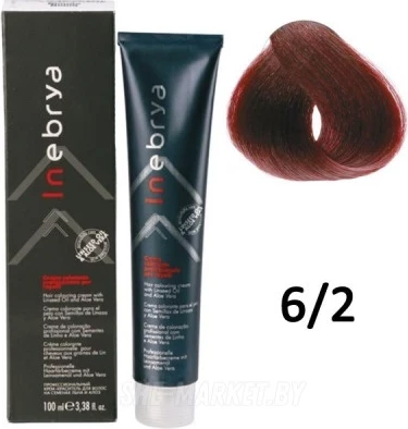 Ngjyrë për flokë Inebrya 6/2 Bionde e errët violet, 100ml