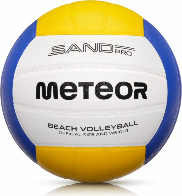 Top plazhi Meteor, bardhë/kaltër/verdhë