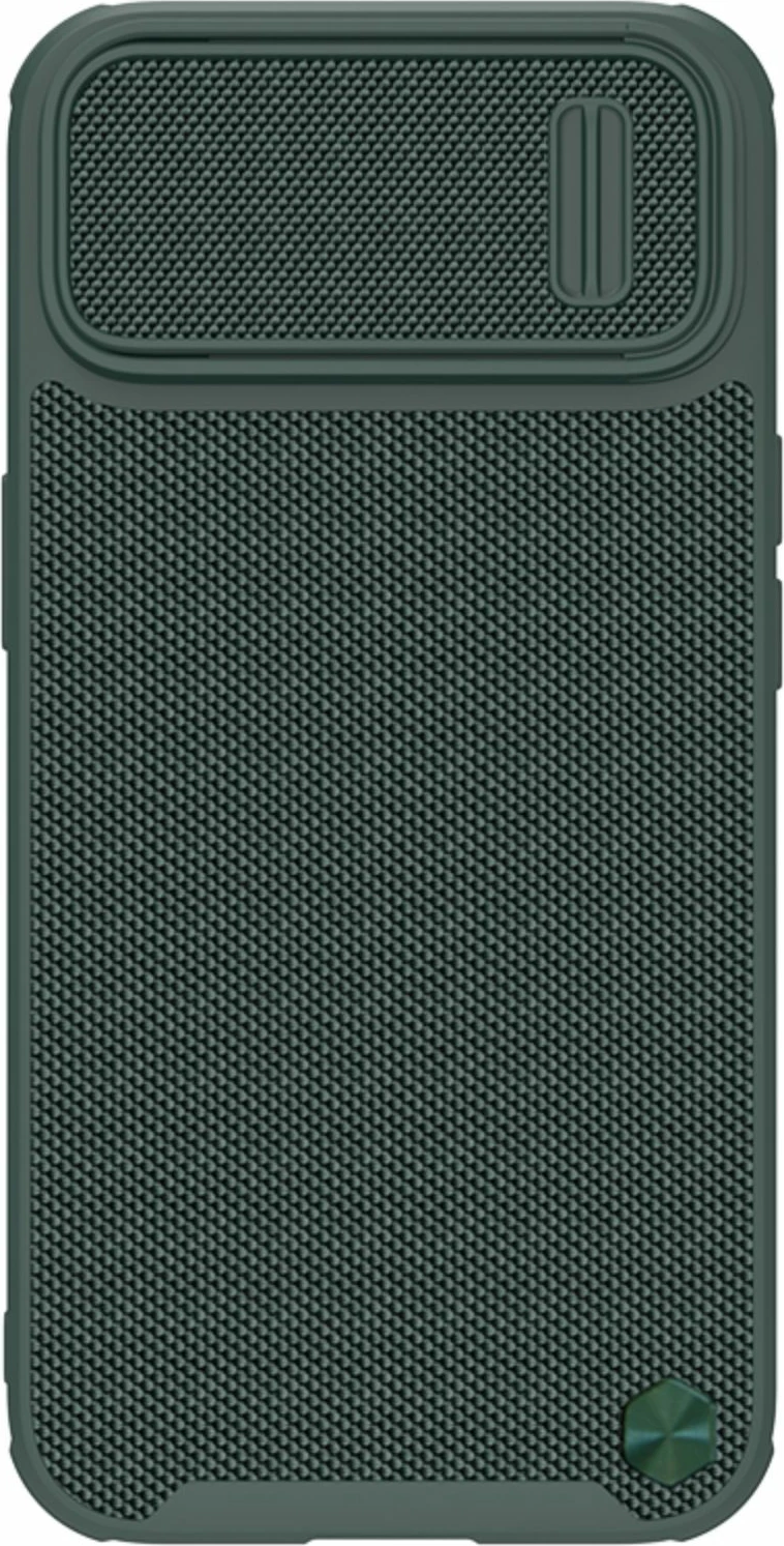 Mbështjellës Nillkin Textured S Case për iPhone 14 Pro Max me mbulesë kamere, e gjelbër e errët