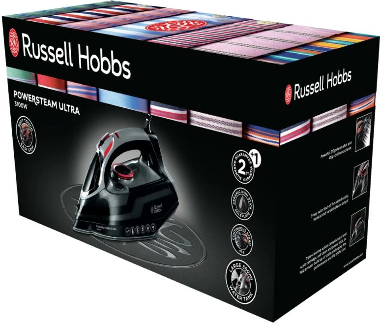 Hekur me avull, Russell Hobbs, 20630-56, dimensione 335x150x170 mm, zi/gri
