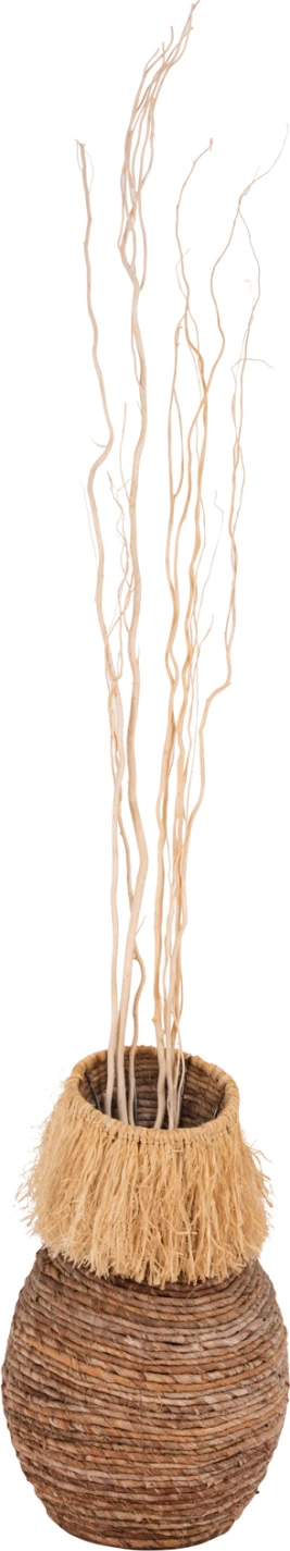 Buqetë dekorative 5 copë degë shelgu të thata FH7966 krem 170Hcm