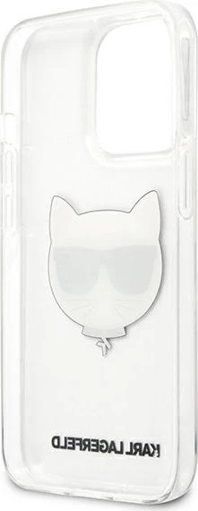 Mbështjellës Karl Lagerfeld KLHCP13XCTR për iPhone 13 Pro Max 6.7", transparent Choupette Head