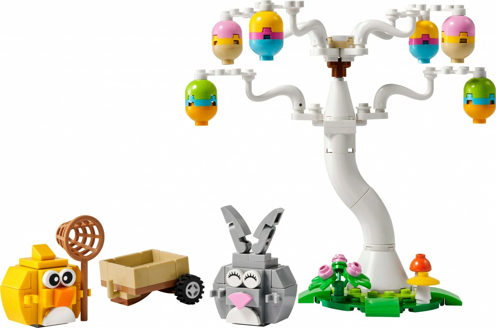 Set ndërtimi LEGO 40808 Easter Egg Hunt with Bunny and Chick 140 copë 8+ set i vogël