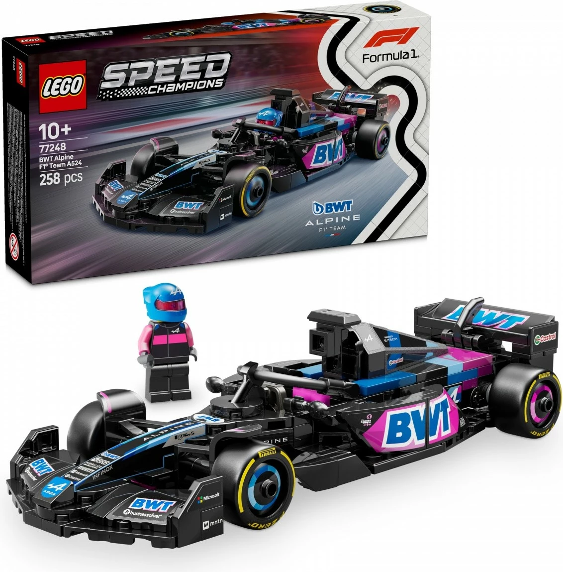Set LEGO Speed Champions BWT Alpine F1 Team A524, 258 pjesë