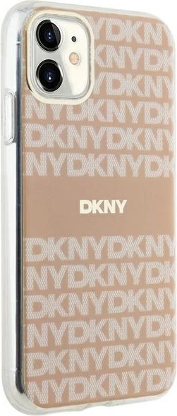 Mbështjellës DKNY IML Mono & Stripe MagSafe për iPhone 11/XR, Rozë