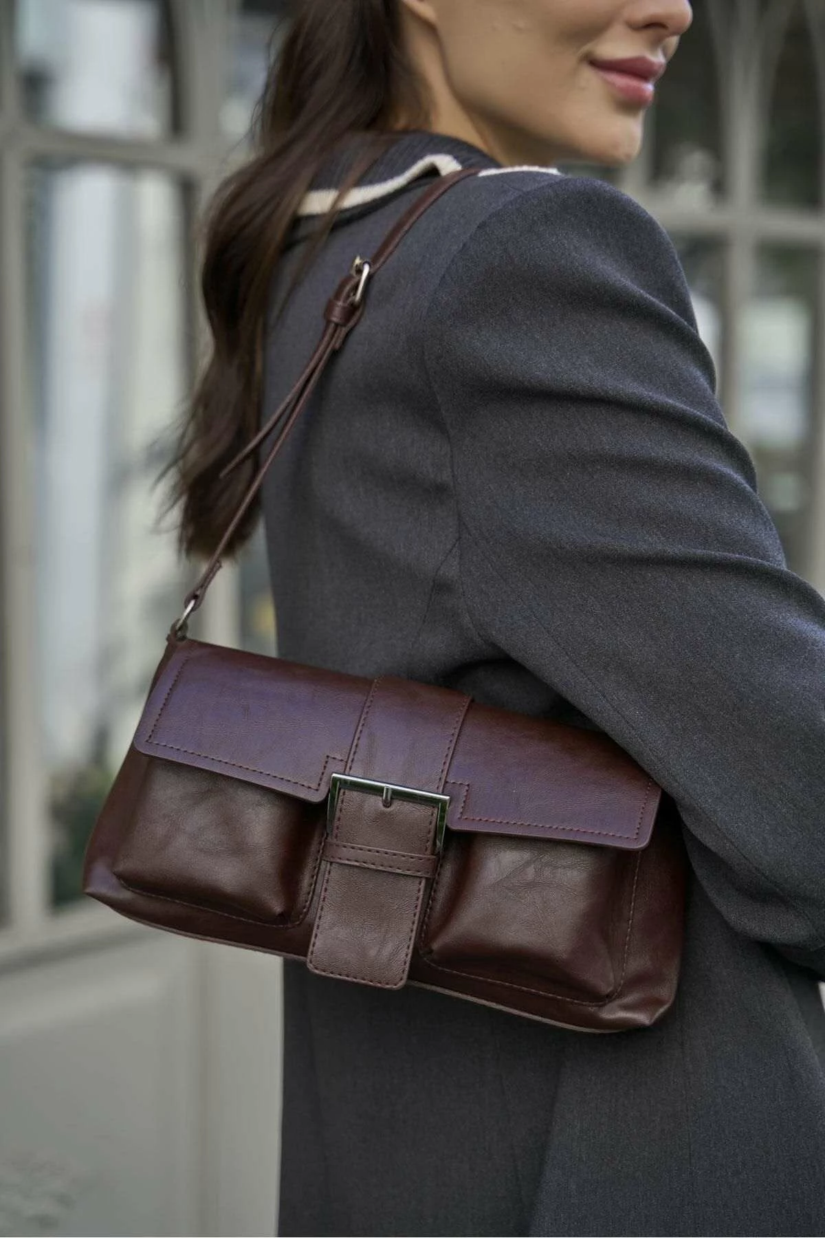 Çantë dore Zoozie Bags, ngjyrë kafe, MK1020225SV10-003