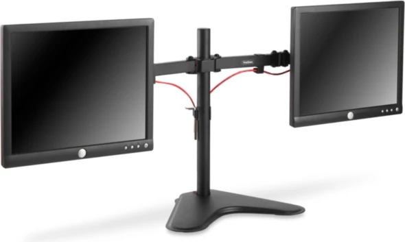 Mbajtëse tavoline për 2 monitorë VONHAUS 3005117 13-32\", VESA 75x75/100x100, e zezë