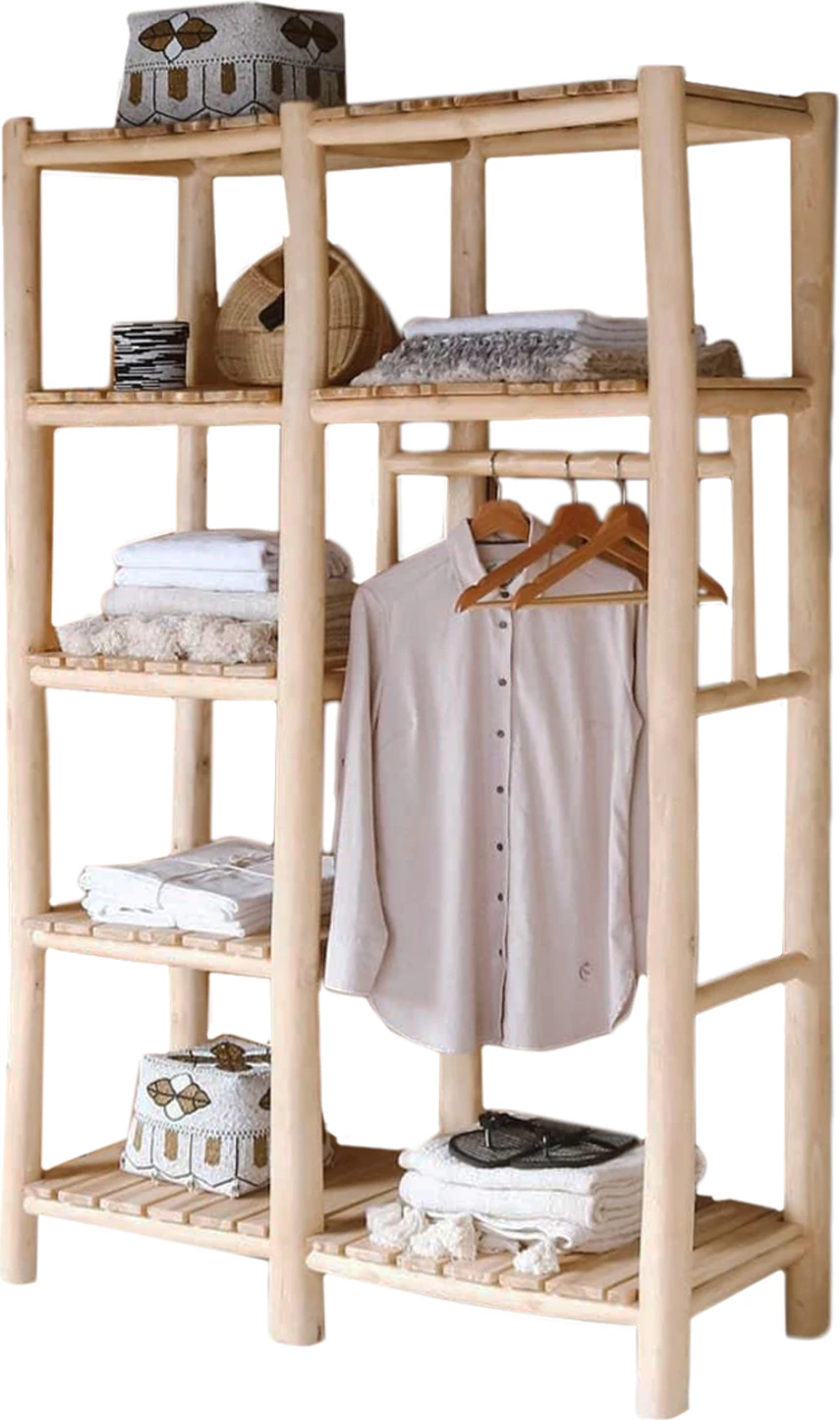 Raft hyrje BALEN FH9550 dru TEAK ngjyrë natyrale 120x50x180H cm