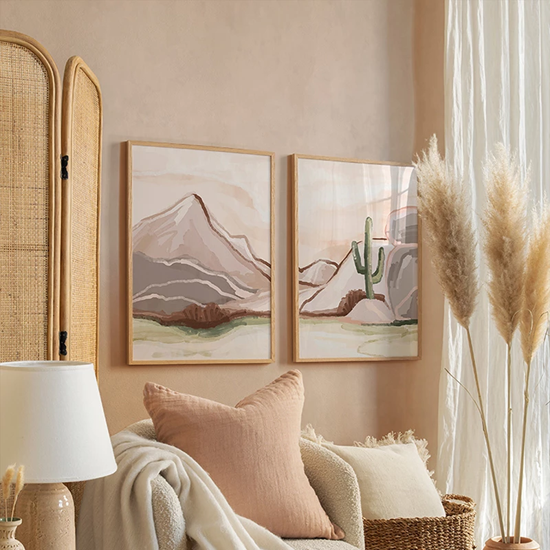 Pikturë muri në kornizë Beniz, diptyque, print digjital, shumëngjyrëshe, 33x1.5x48cm