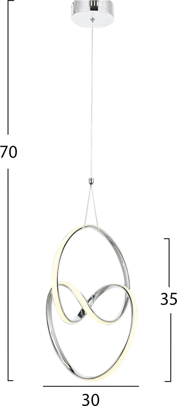 Llampë varëse për tavan, FH7509.01, 30x30x70 cm