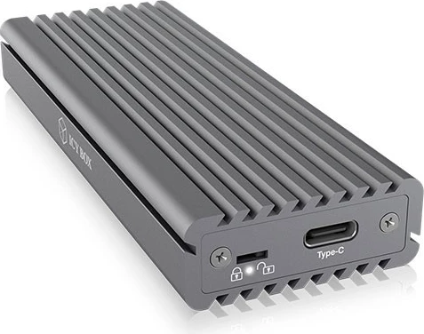 Kasë IcyBox IB-1817M-C31 për SSD M.2 NVMe, USB Type-C, Gri