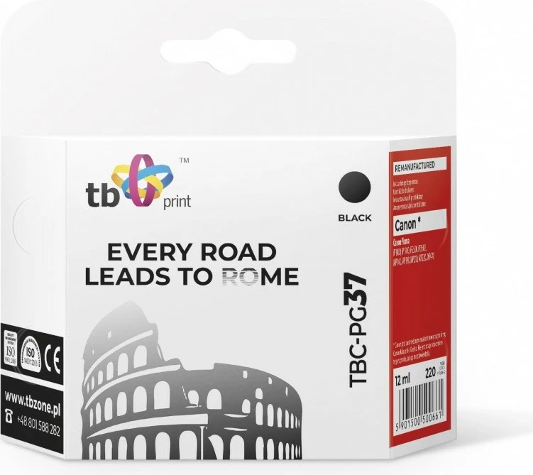 Toner TB Print TBC-PG37 për Canon, 12 ml, i zi