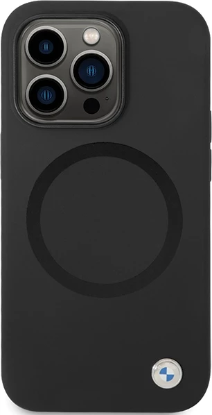Mbështjellës BMW BMHMP14XSILBK2 për iPhone 14 Pro Max 6.7", Liquid Silicone MagSafe, Zi