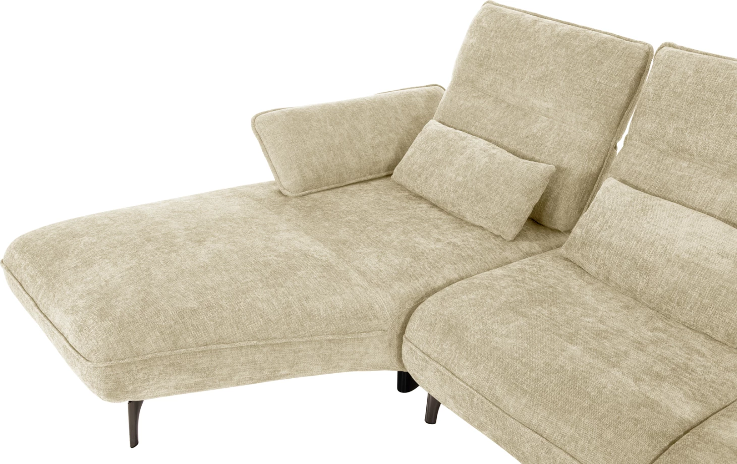 Divan-krevat këndor (majtas) CONVERT FH3268.01L, pëlhurë ecru, 283x188x100H cm