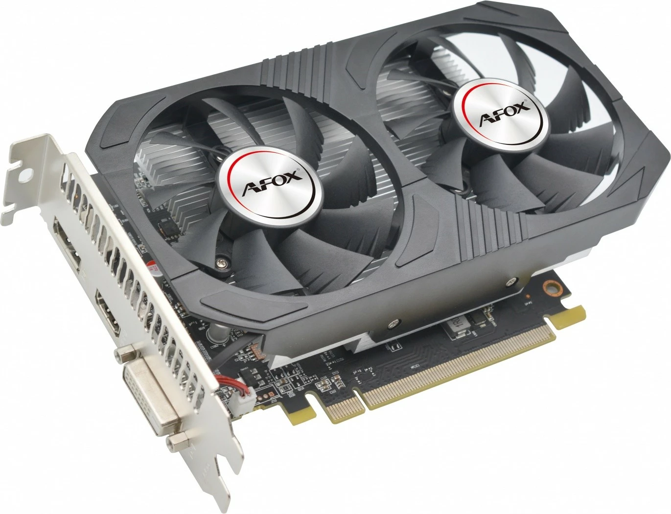 Kartelë grafike AFOX Radeon RX 550 4GB GDDR5 128-bit, DVI/HDMI/DP, PCIe 3.0, ftohje aktive me 2 ventilatorë, e zezë