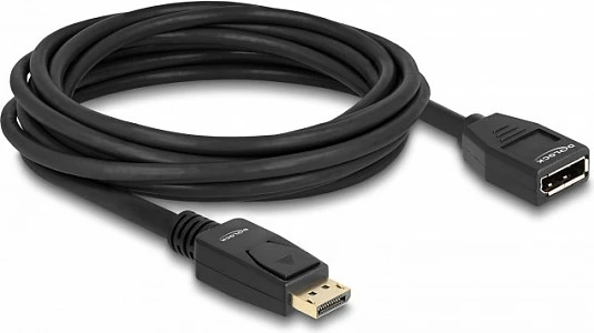 Kabllo DisplayPort DeLOCK 1.2, 5m, 4K 60Hz, e zezë