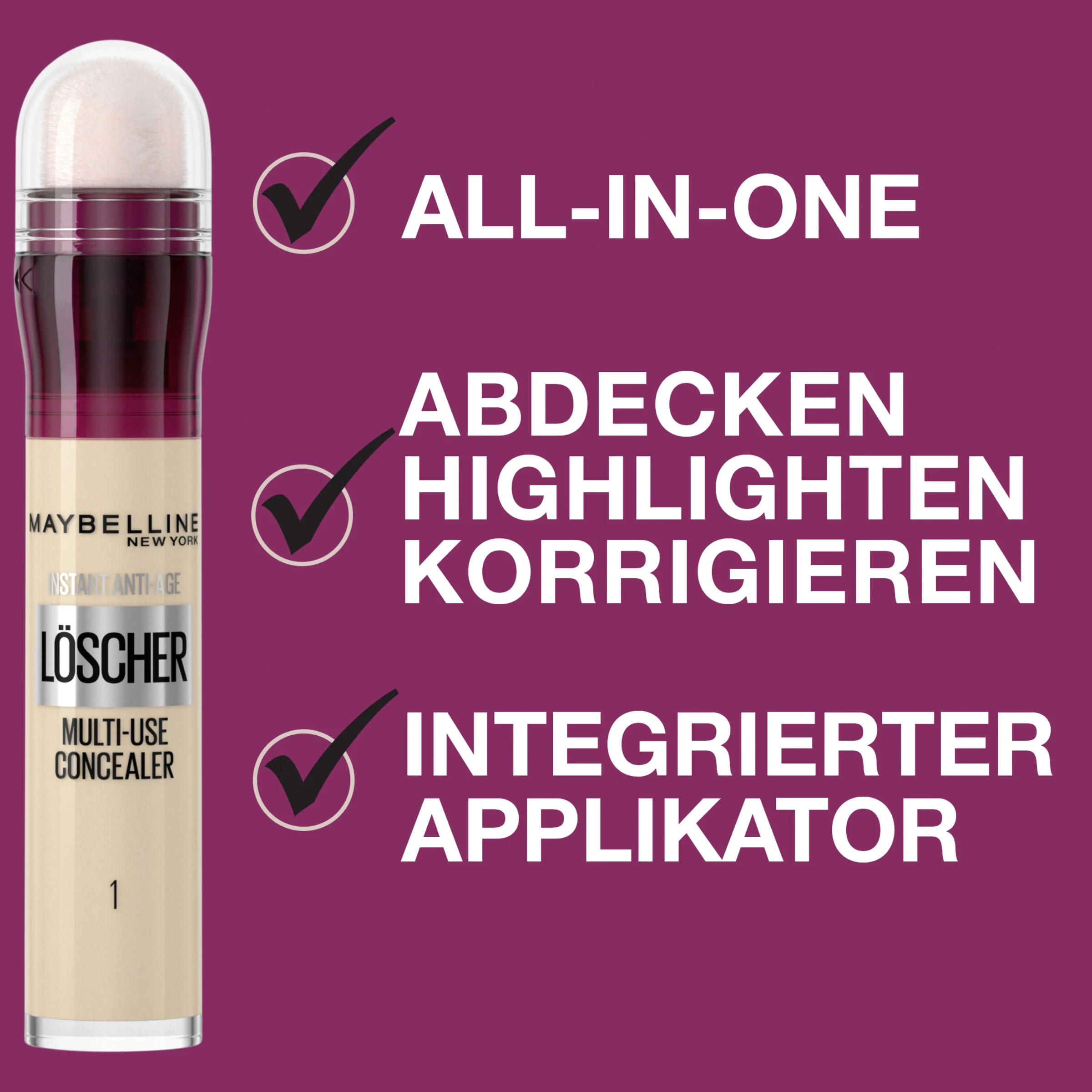 Korrektor për grim Maybelline Eraser, no. 01 Honey, 6.8ml