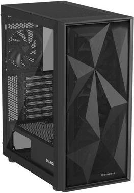 Kasë Natec Genesis Diaxid 605F, Midi Tower, ATX, USB-C, e zezë