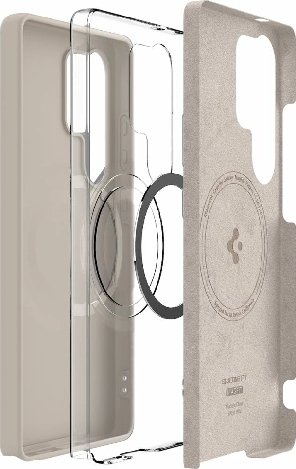 Mbështjellës Spigen Silicone Fit Mag për Samsung Galaxy S25 Ultra, titanik