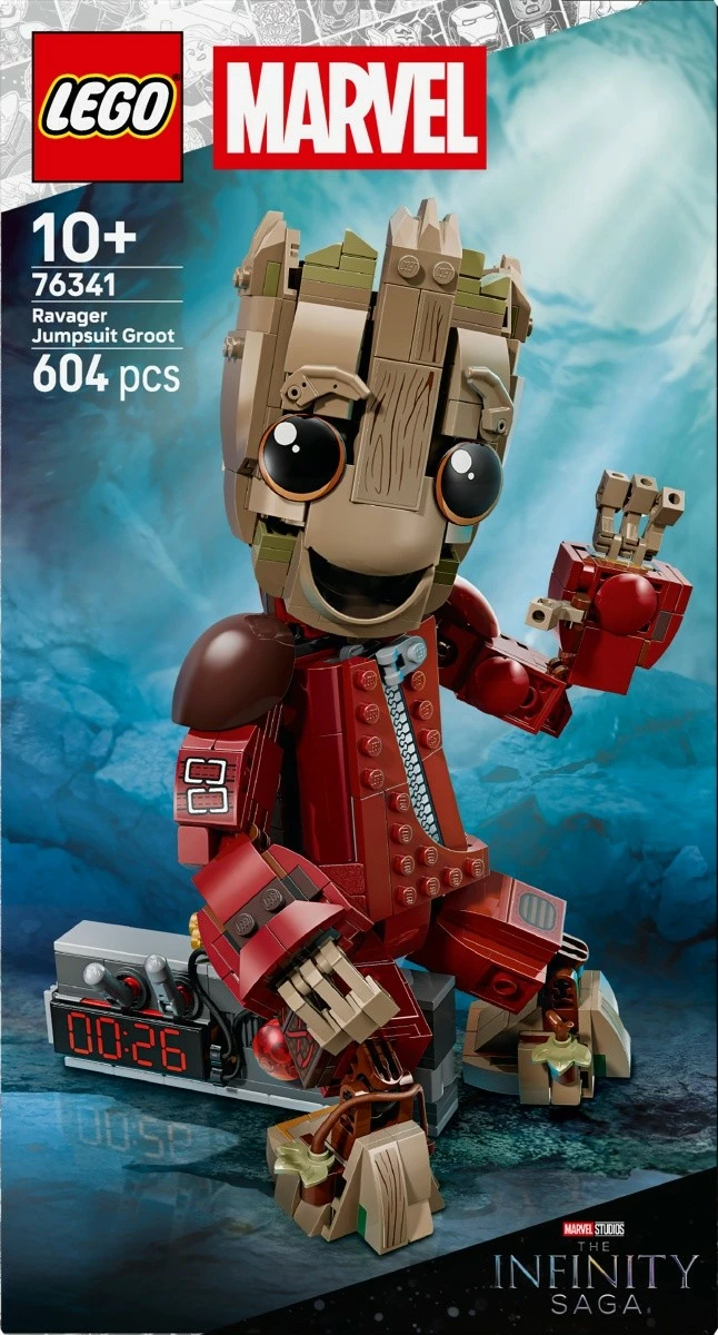 Set ndërtimi LEGO Marvel 76341 Groot Ravager, figurë e lëvizshme, 604 pjesë, 10+