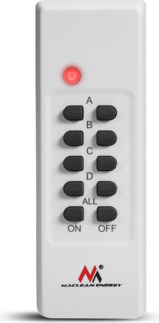 Prizë me telekomandë Maclean MCE151, programueshme, për brenda, e bardhë, me bateri për telekomandë