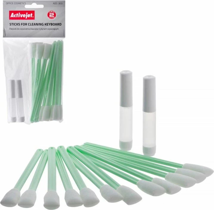 Shkopinj pambuku për pastrim tastiere Activejet, të bardhë