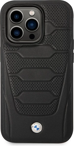 Mbështjellës BMW BMHMP14L22RPSK për iPhone 14 Pro 6.1", Leather Seats Pattern, MagSafe, i zi