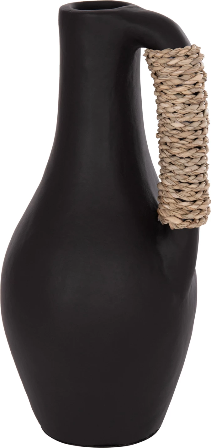 Vazo dekorative tavoline CAMMER, terrakotë e zezë, FH4687.01L, 18x39cm