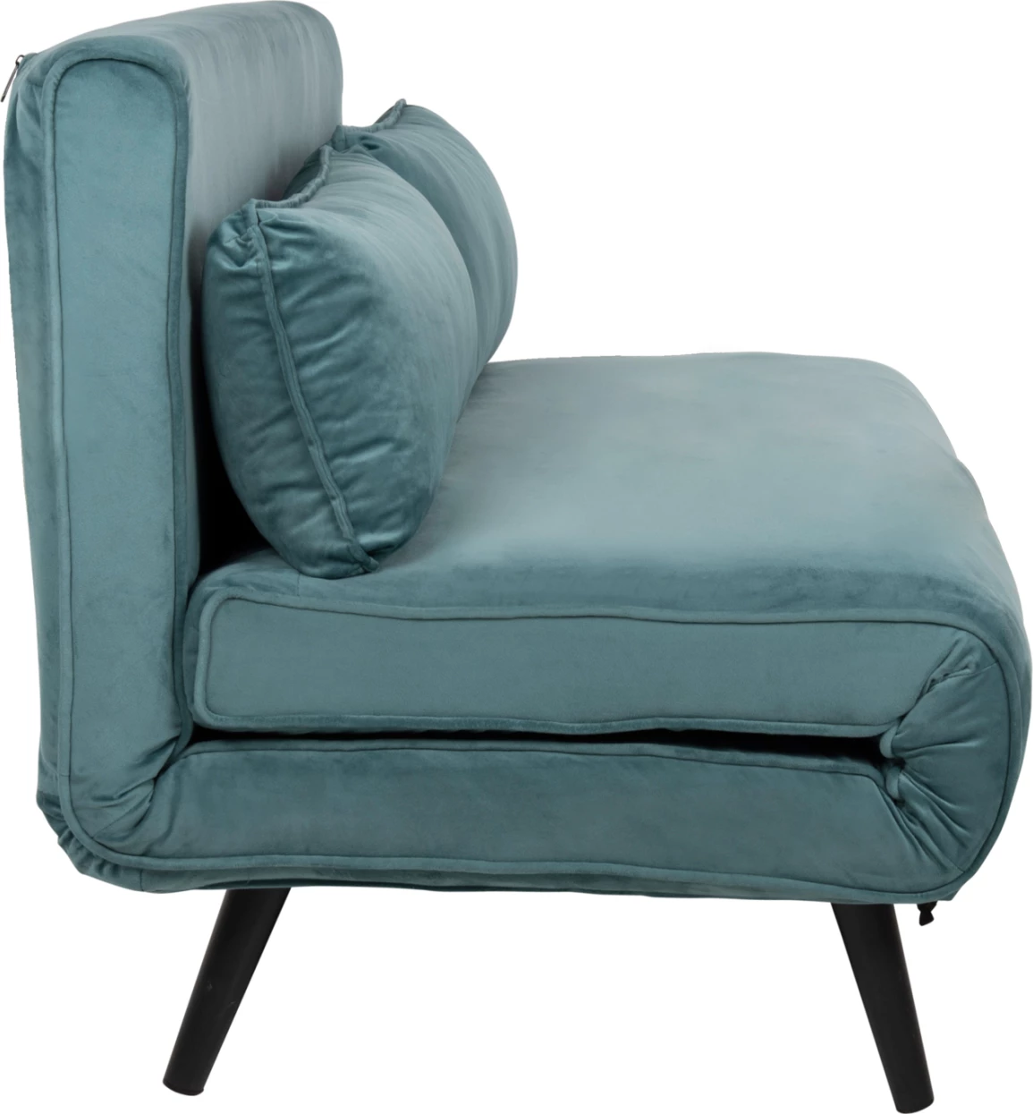 Divan për dy persona, ASMA, kadife, ngjyrë mente, 140x80x77H cm