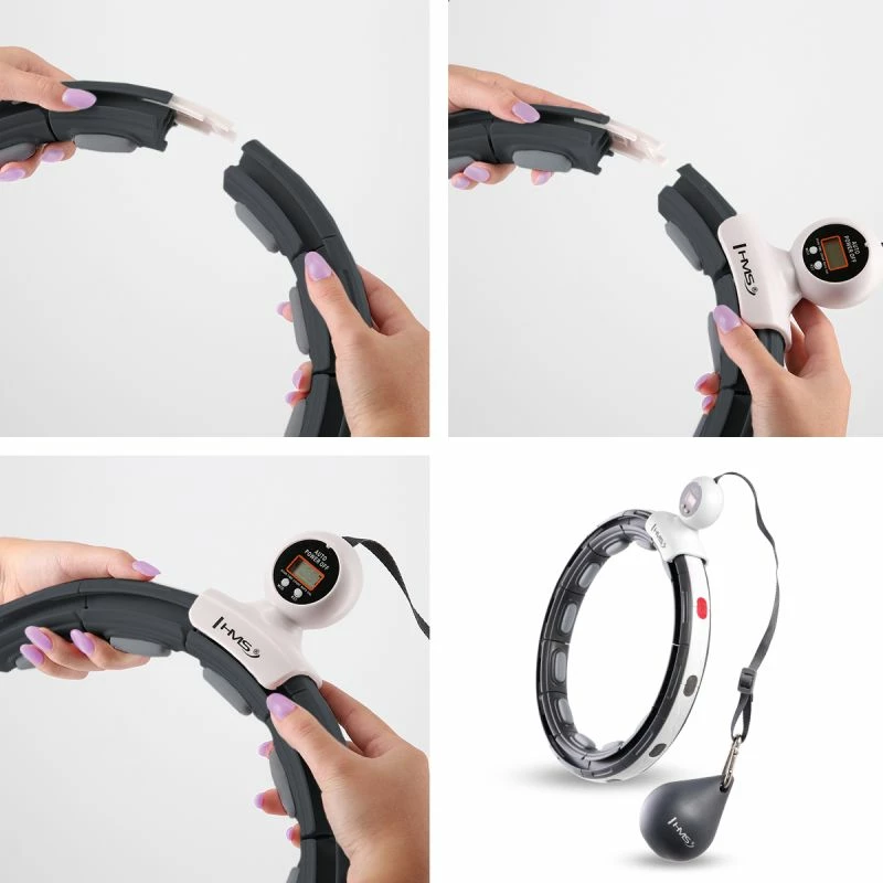 Hula hop me magnet e peshë HMS HHM15, i zi