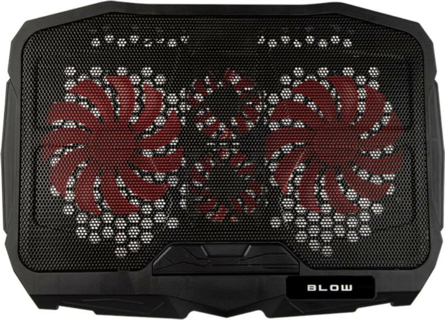 Pad ftohës laptopi BLOW HURRICANE 66-365#, 4 ventilatorë, USB, i zi